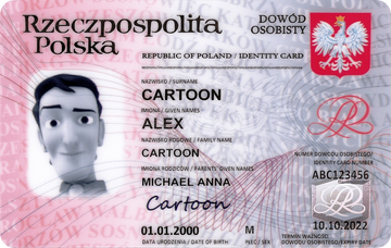 kolekcjonerski Dowód osobisty Polska 2012